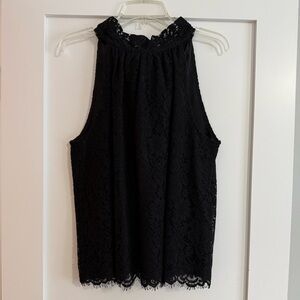 J. Crew Black Lace Sleeveless Blouse
